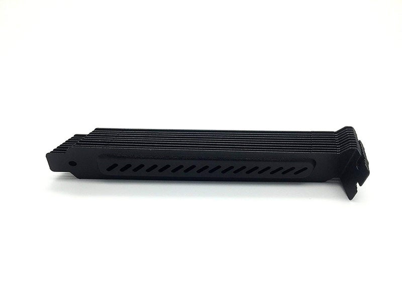 upHere Hard Steel Dust Filter Blanking Plate PCI Slot Cover 10 Pcs Black - Image 2